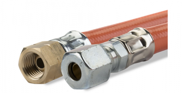 Gasslang  PVC 1/4 Inch Links X 6/8 mm 1 m