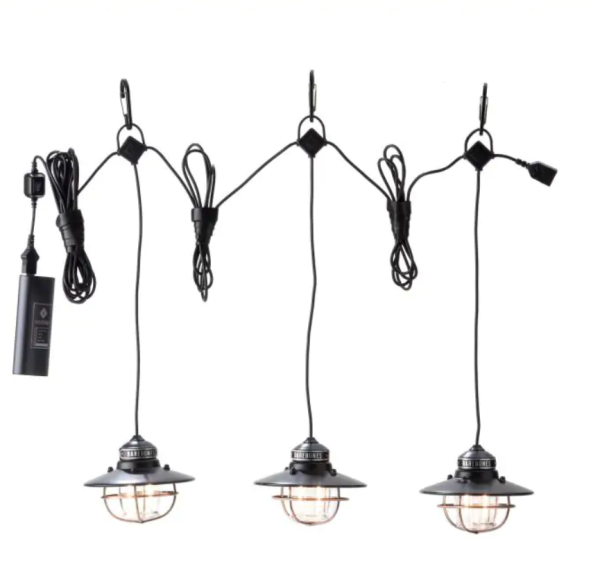 Barebones Edison String Lights 3 pack Black-Bronze