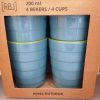 Rebel Outdoor set van 4 bekers kleur blauw/groen
