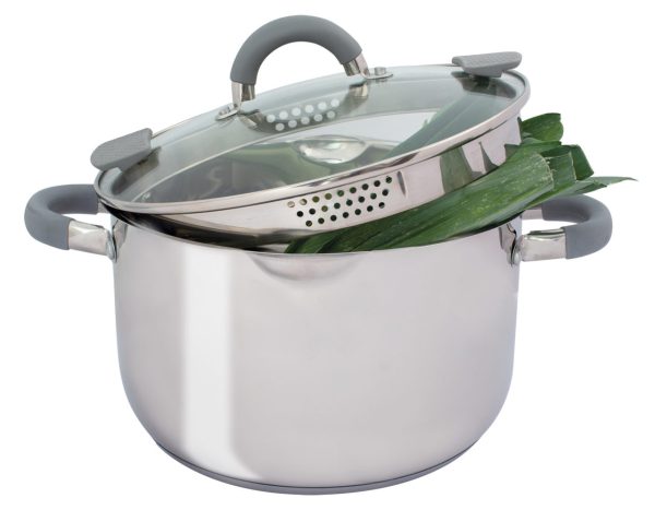 Gerona RVS pan met siliconen greep 22 cm