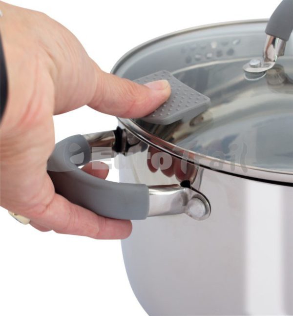 Gerona RVS pan met siliconen greep 22 cm - Afbeelding 2