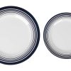 Bo-Camp - Servies - Classic - 16 Stuks - Wit/Navy - Afbeelding 3