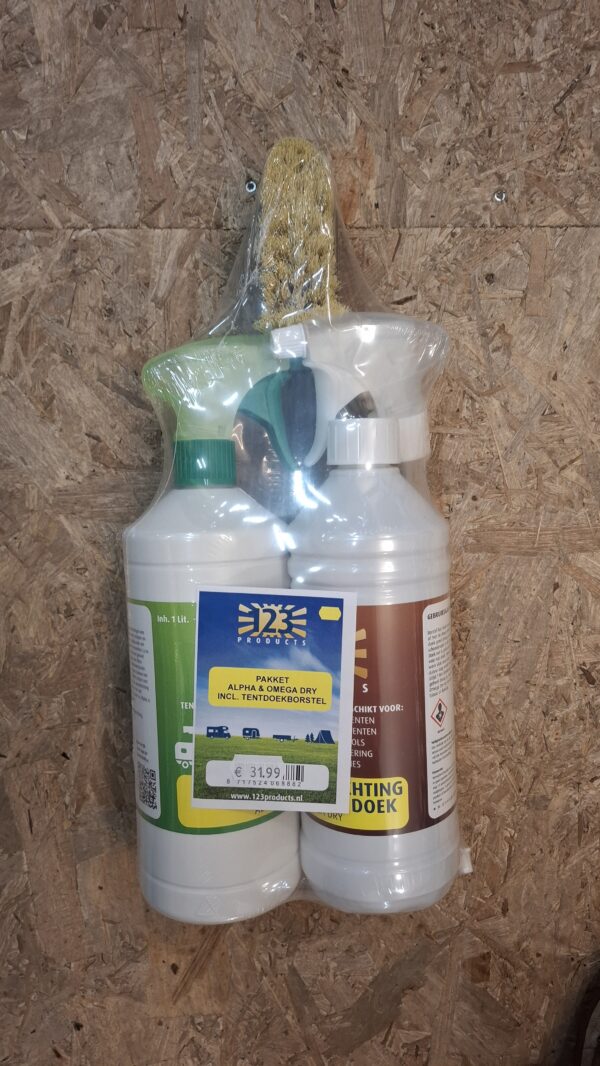 Pakket Alpha & Omega Dry Incl.Tentdoekborstel