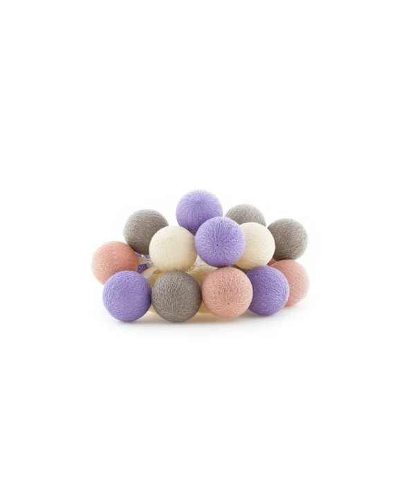 COTTON BALL LIGHTS Buiten Feestverlichting Paars  Lavanda 