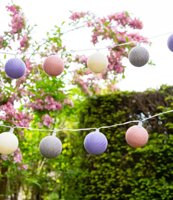 COTTON BALL LIGHTS Buiten Feestverlichting Paars  Lavanda 