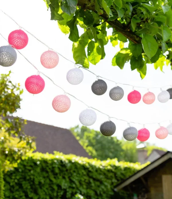 COTTON BALL LIGHTS buiten Feestverlichting Roza