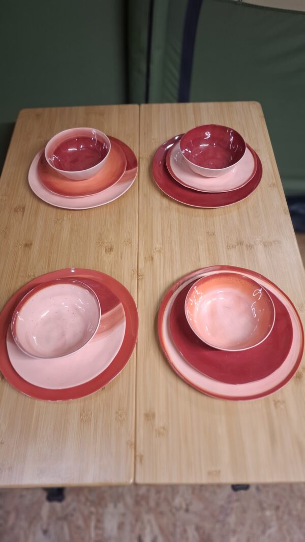 Bo-Camp - Servies - Halo - 12 Stuks - Terra