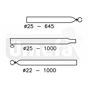 verandastang 25/22 mm 170-250 cm