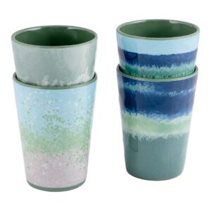 Bo-Camp - Beker - Halo - Blauw/Groen - 4 Stuks